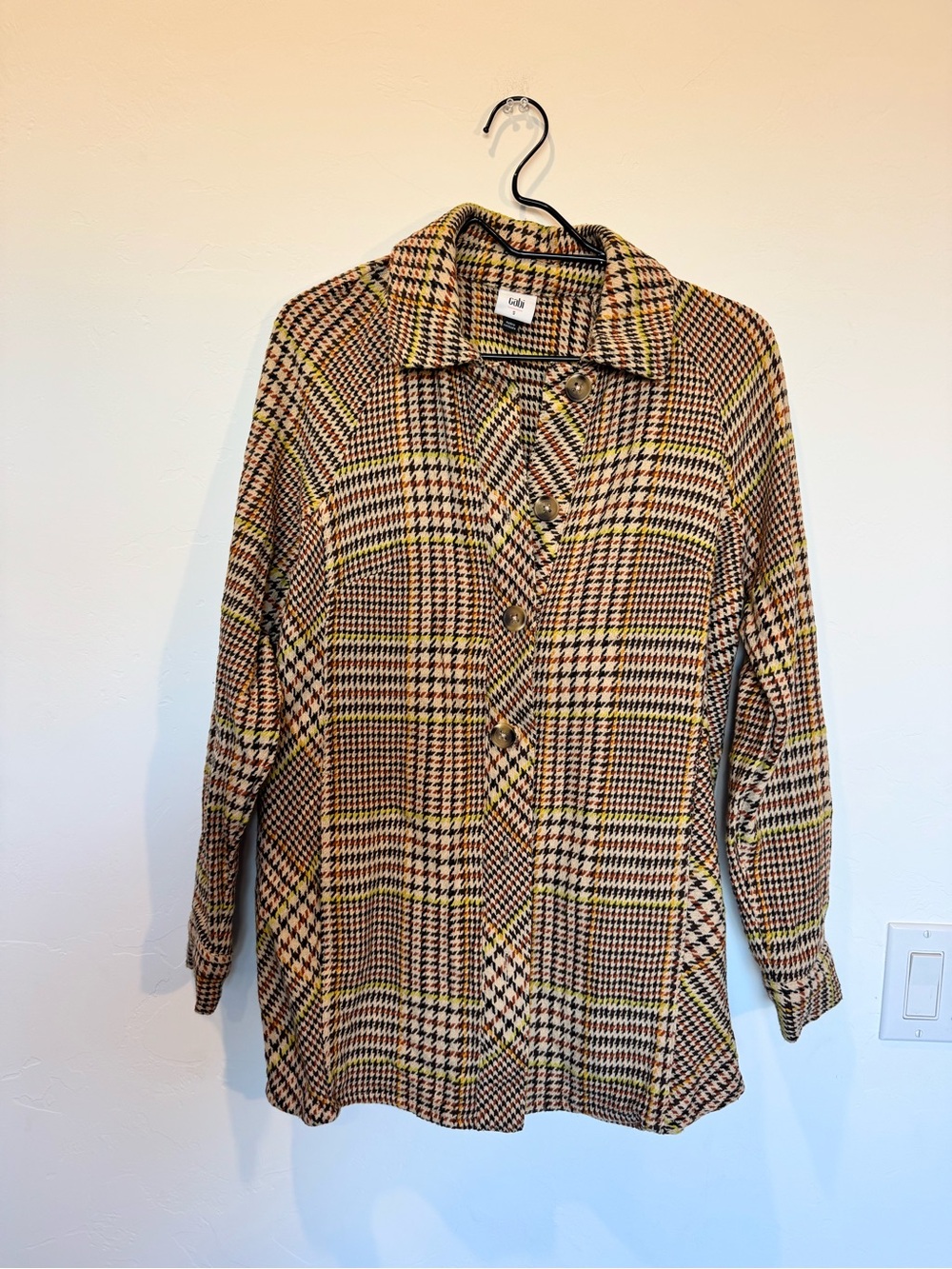 Cabi Yorkshire Shacket Lightweight Cozy Plaid- Academia Cottage Grandpacore